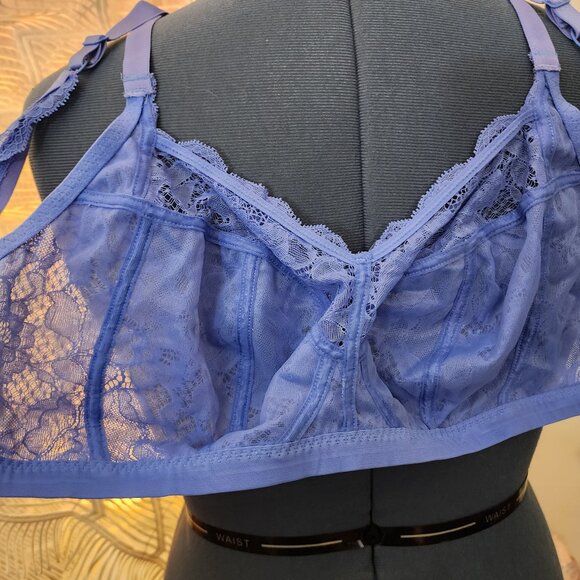 Panache Imogen sheer unlined wireless lace bra - 36E - Picture 5 of 7